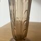 Vase Art déco en verre ambré fumé