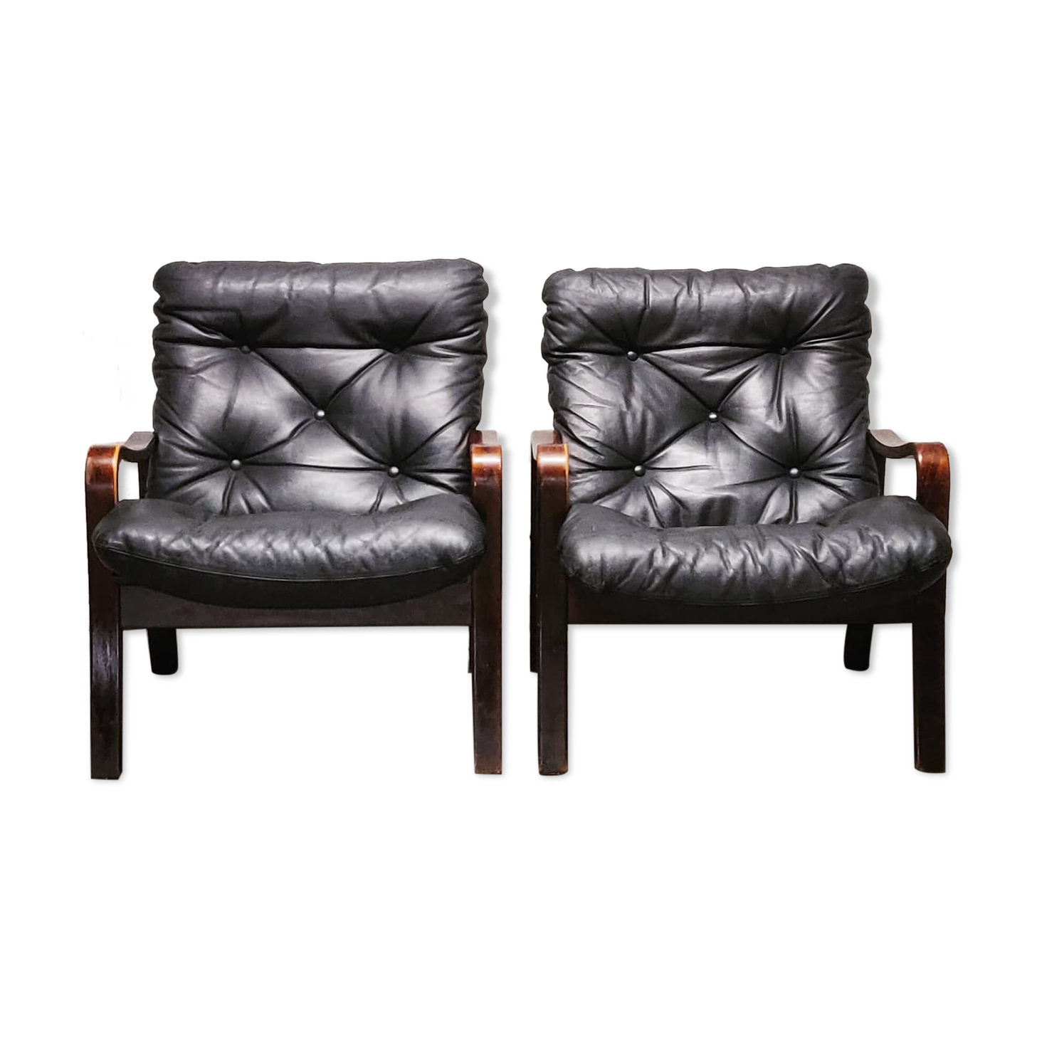 Pair of Scandinavian sun expo armchairs
