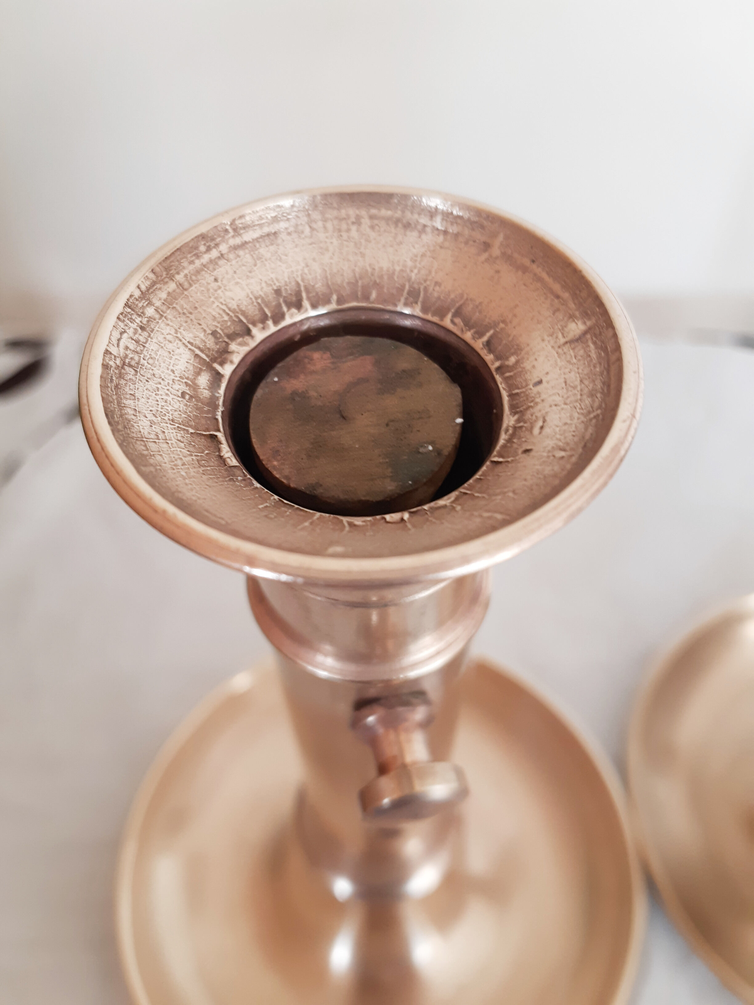 Copper candlesticks, vintage French, candlesticks, 40s