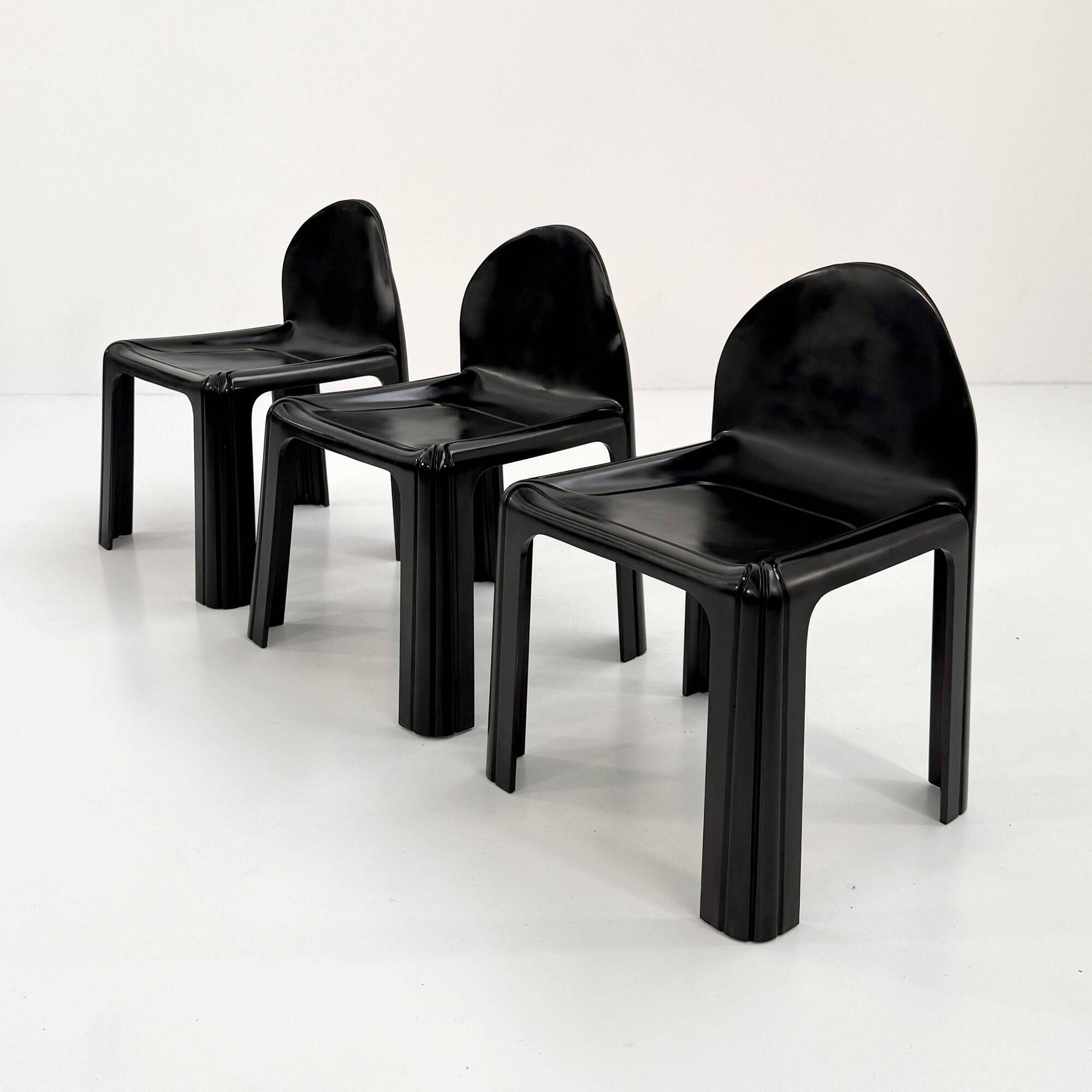 Black Chair Model 4854 Chair by Gae Aulenti for Kartell, 1970
