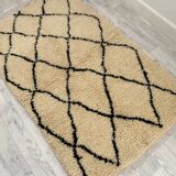 Handmade wool Berber rug 153 x 91 CM