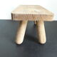 Vintage footstool in light wood