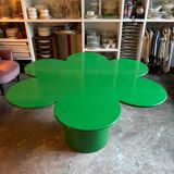 Tomotom table in wood and green metal by Bernard Holdaway, 1960