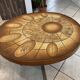 Round oval ceramic coffee table by Barrois Vallauris, 1960, herbarium model