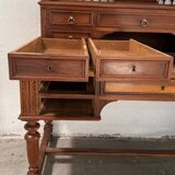 19th century walnut stepped desk