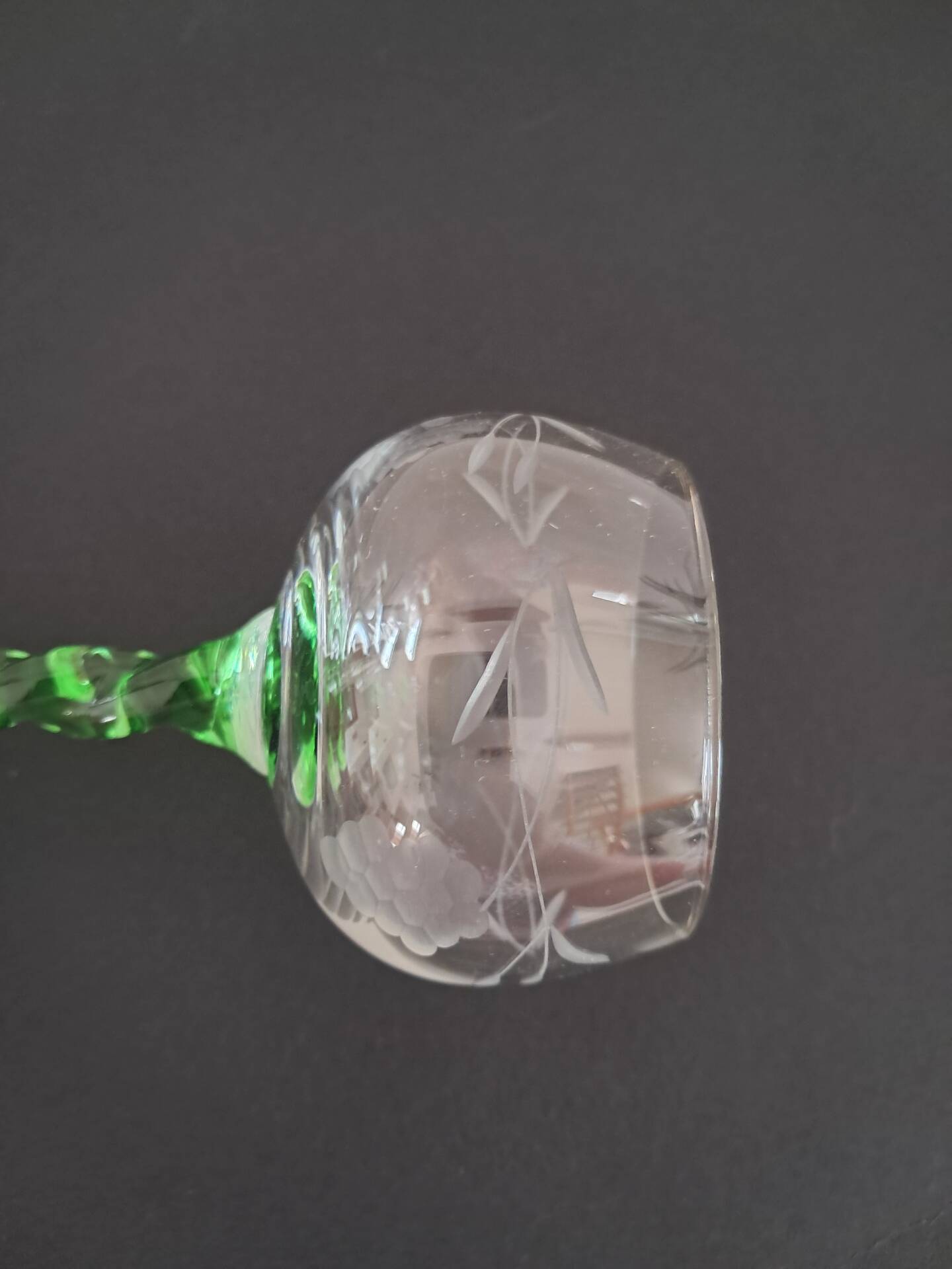 5 white wine glasses from Alsace from the 1970s