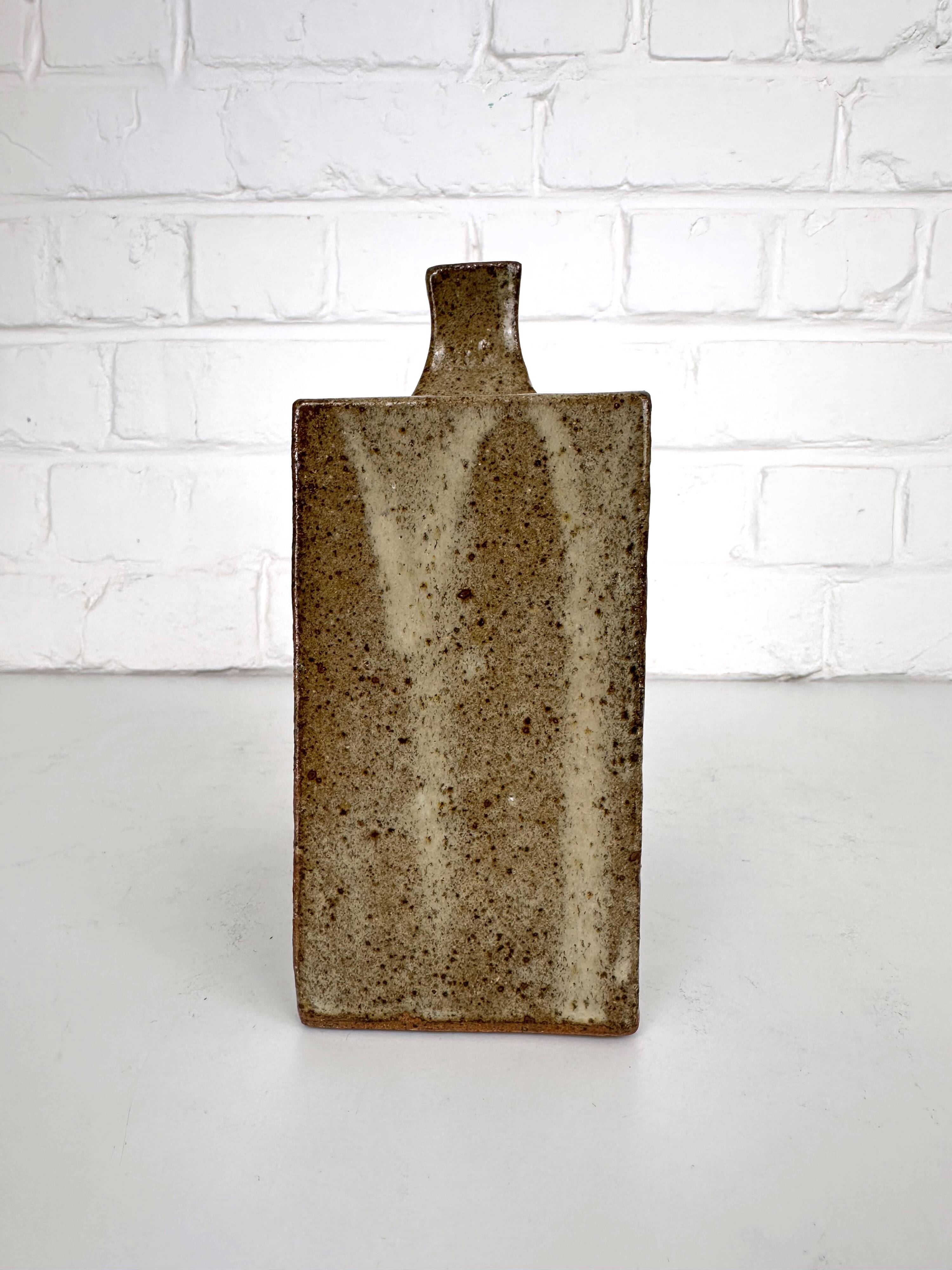 Sculptural stoneware vase in the style of Tatsuzo Shimaoka, Denmark, 1970.