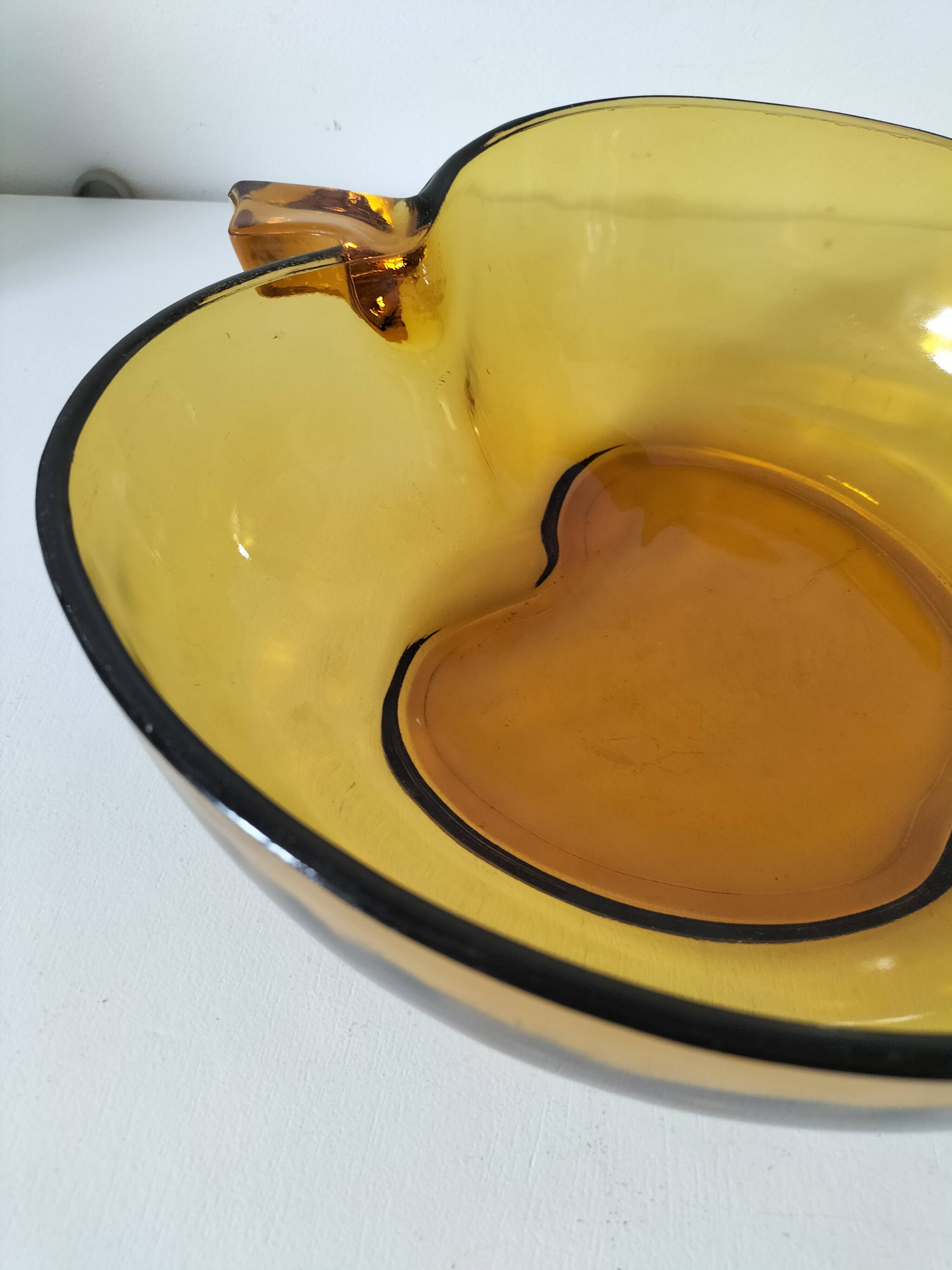 Saladier vintage pomme verre pressé