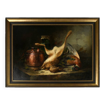 19th century still life by Alfred Arthur Brunel de Neuville