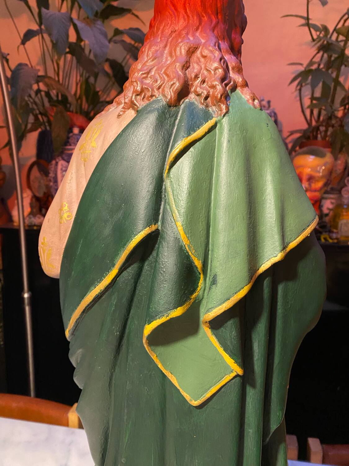 Large polychrome plaster statue of Jesus Christ