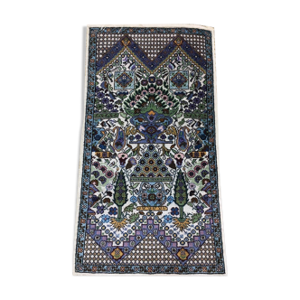 Handmade carpet in natural silk