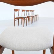 Christian Linneberg set of six dining chairs in teak Denmark 1960