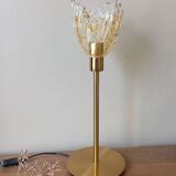 Amber and citrine draped globe table lamp dlg Murano