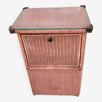 Lloyd loom bedside / laundry bin