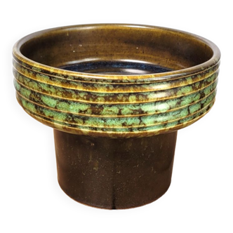 Vase or pot cover in vintage glazed ceramic