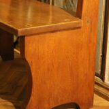 Vintage Italian Modern High Back Bench in Wood, 1950s