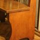 Vintage Italian Modern High Back Bench in Wood, 1950s