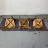 Set of 3 mismatched bistro chairs