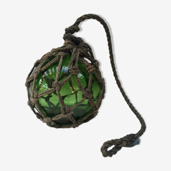 Green glass fishing float