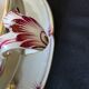 Antique sauce boat in fine earthenware from Sarreguemines, France, neo style.