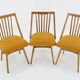 1960s Antonin Suman Oak Chair, Set of Three