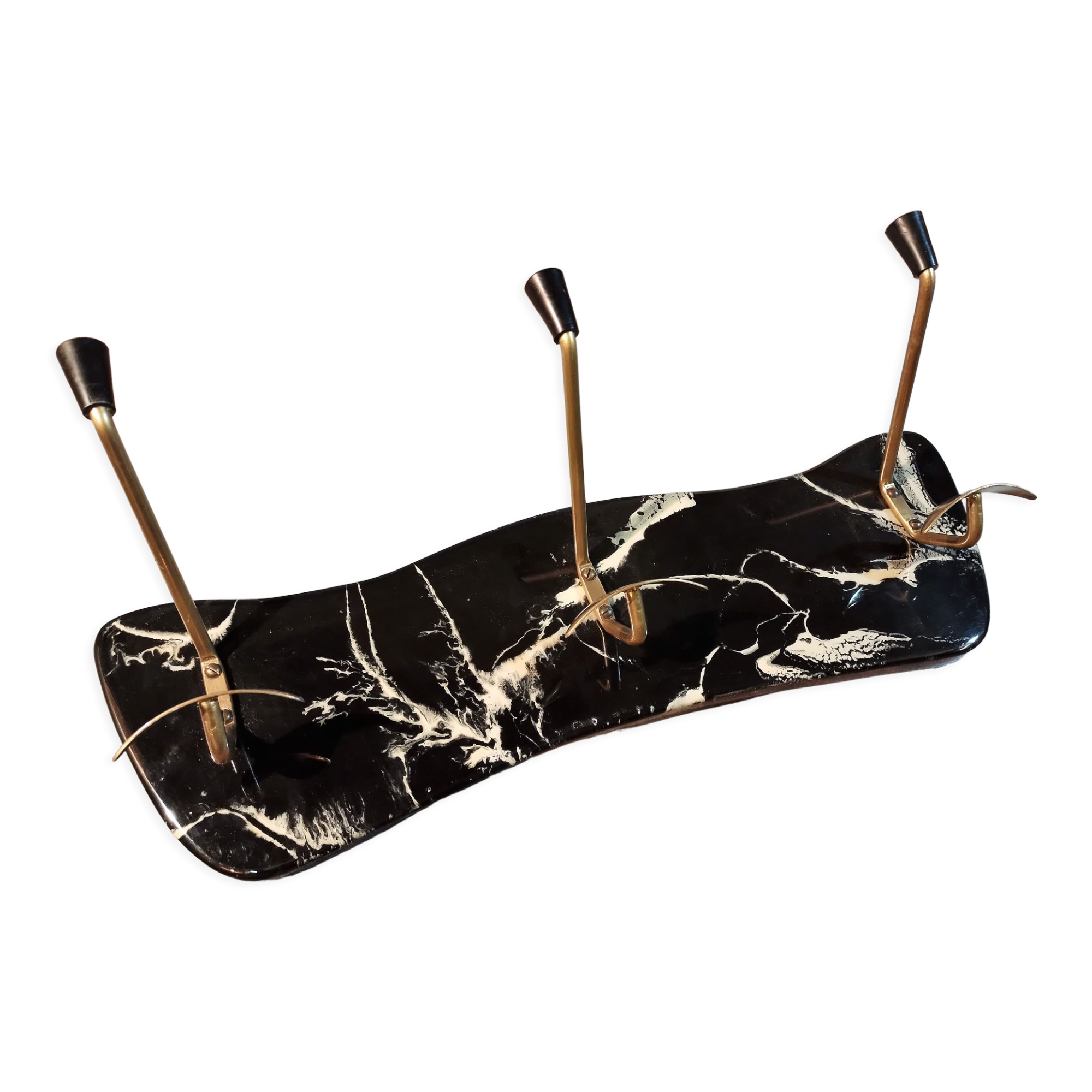 Wall coat rack "Marble" 1950s