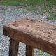 Old solid wood workbench – character console, thick top – 165 cm