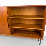Teak Bookcase with One Sliding Door from Wk Möbel, 1960s
