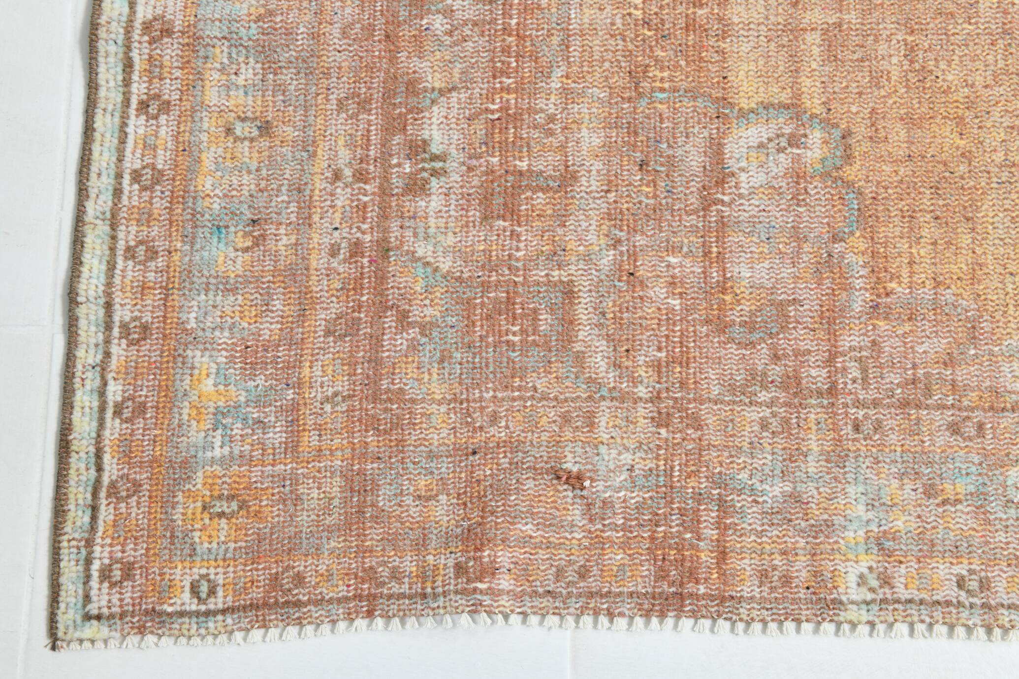 5x9 Peach & Blush Pink Oushak Vintage Rug, 164x267 Cm