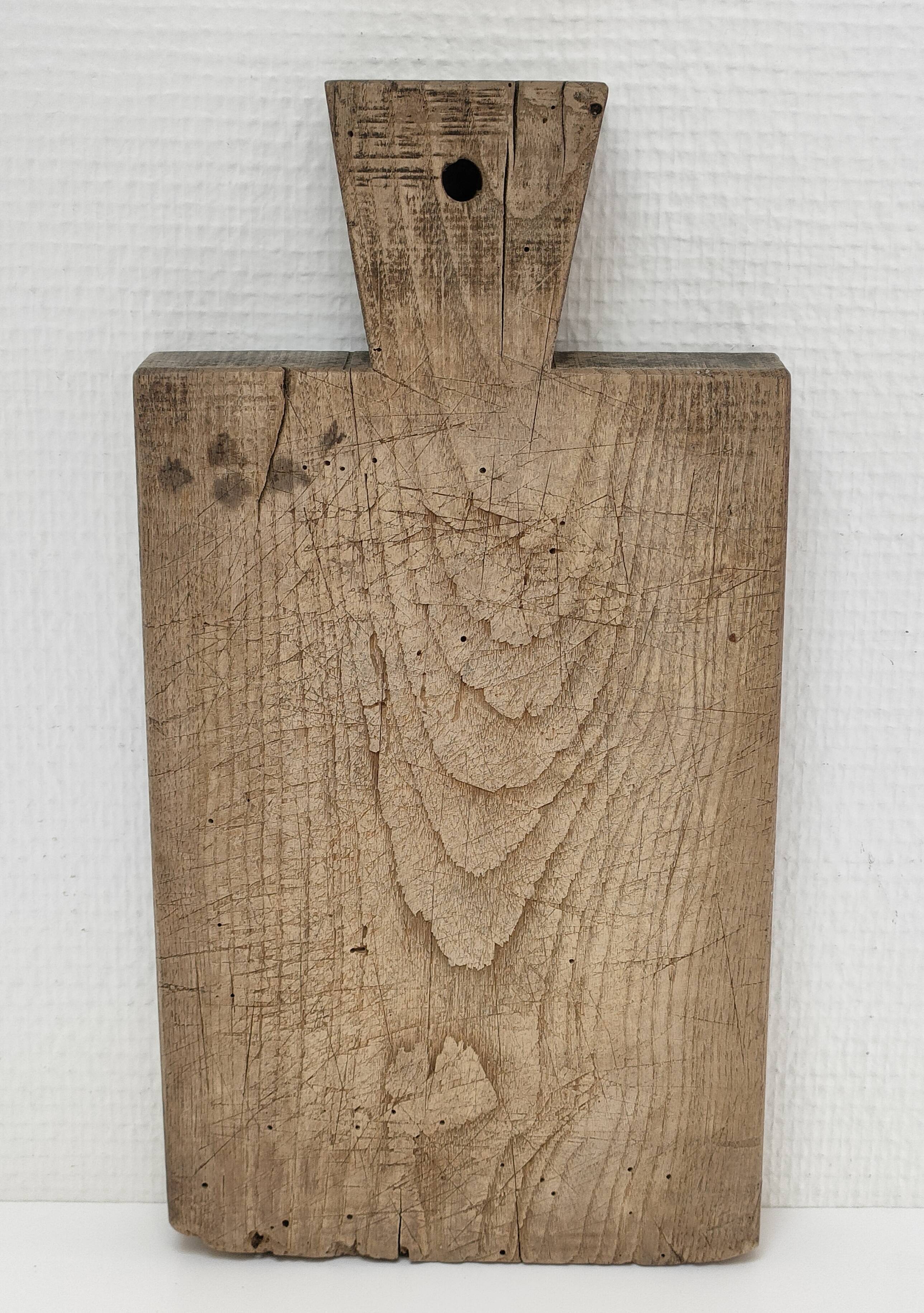 Cutting board solid wood patinated thick early twentieth century
