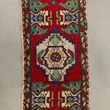 Small Vintage Turkish Rug 93x50 cm, Short Runner, Tribal, Shabby, Mini Carpet