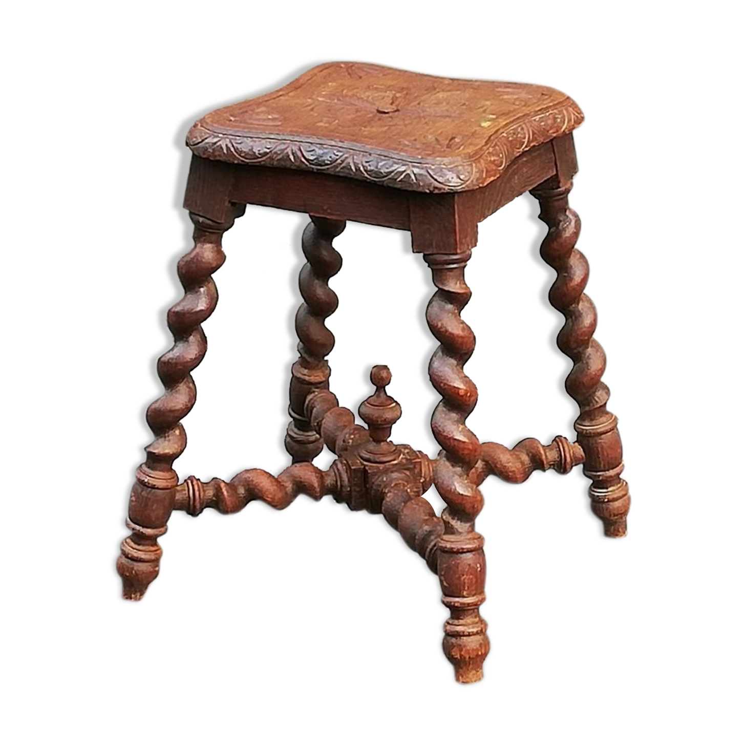 Ancient oak tabouret