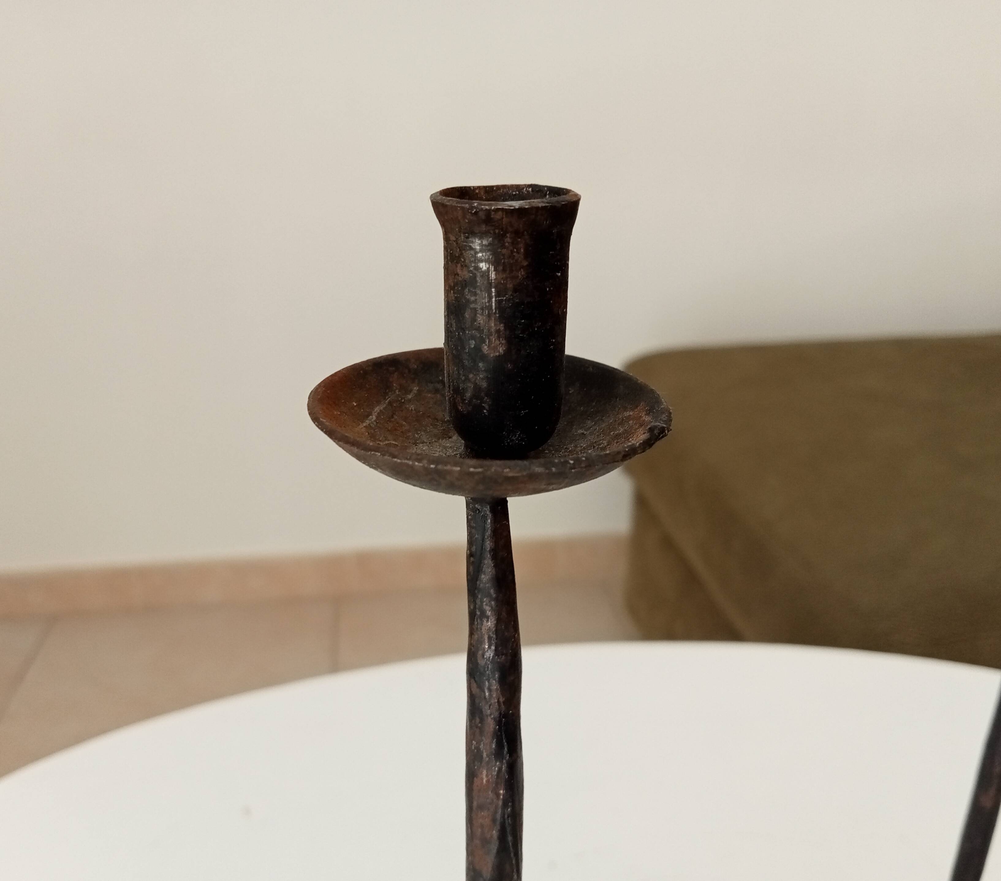 Pair of brutalist / minimalist candlesticks from the 60s