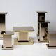Set of six Hollywood Regency pedestals