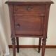 Table de chevet ancienne marbre et bois
