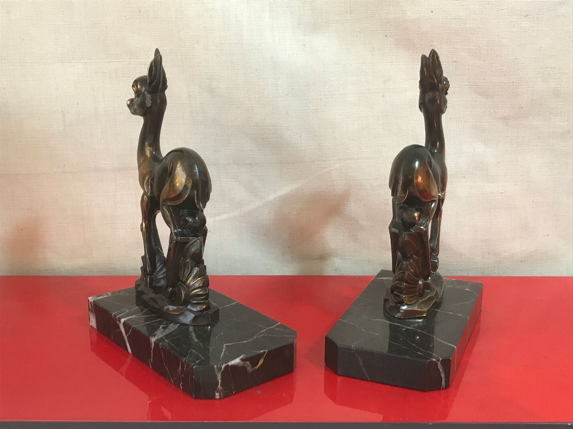 Greenhouse books Art Deco Doe marble regulated vintage bronze 1940