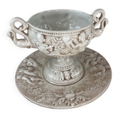 Capodimonte Ensemble – Bowl on pedestal and decorative plate