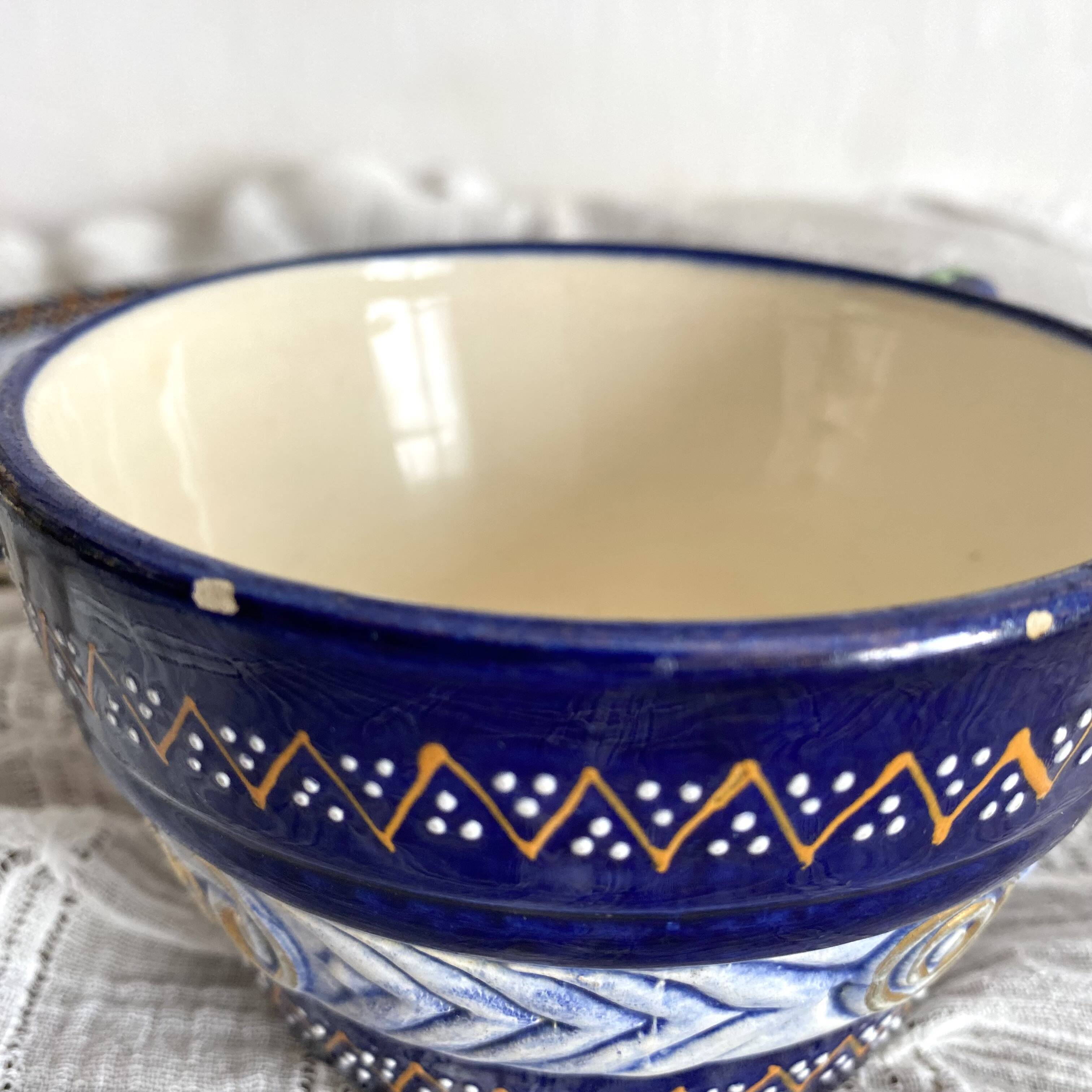 Large HB Quimper cup with saucer