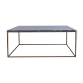 Square coffee table in grey marble Emperador