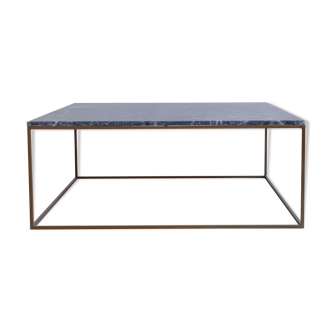 Square coffee table in grey marble Emperador