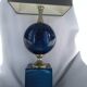 Lampe métal bleue Philippe Barbier
