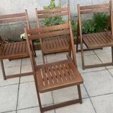 Lot de quatre chaises bois