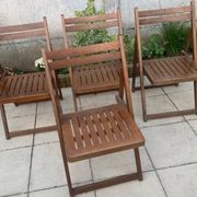 Set of four wooden chairs