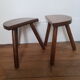 Set of 2 tripod stools