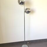 Eyeball floor lamp in chromed metal