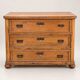 Antique pine chest of drawers – 3 large drawers – late 19th / early 20th century