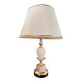 Alabaster and gilded brass lamp