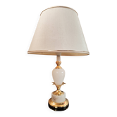 Alabaster and gilded brass lamp