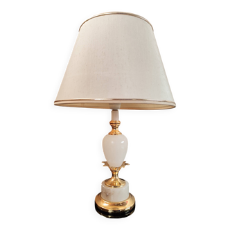 Lampe albâtre et laiton doré