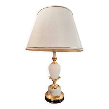 Lampe albâtre et laiton doré